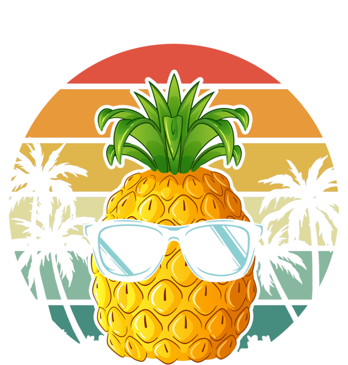 Summer Vibes Vacay Mode Cool Pineapple Retro Tropical Summer Funny Gift T-Shirt