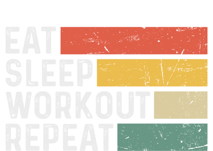 Bodybuilder Gym Funny Vintage Cute Gift Eat Sleep Workout Repeat Gift Women's Racerback Tank