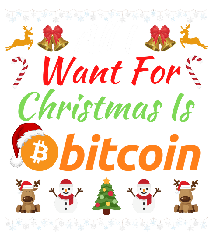 All I Want For Christmas Is Bitcoin, Funny Retirement Plan, Bitcoin Crypto T-Shirt