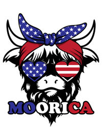 Moorica Highland Cow Fourth 4th Of July Usa Patriotic Cow Gift Kids Hoodie