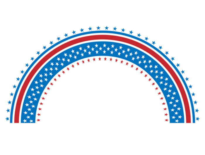 Cute God Bless America Patriotic Red White Blue Rainbow Gift Kids T-Shirt