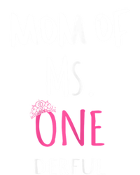 Mom Of Ms Onederful 1st Birthday Family Matching Gift V-Neck T-Shirt