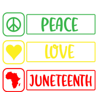 Peace Love Juneteenth Gift African American Pride Strong Black Gift T-Shirt