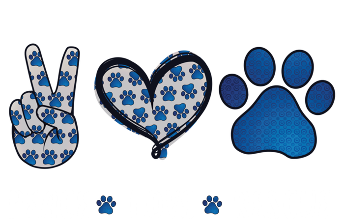 Peace Love Dog Cat Rescue Pets Funny Gift Vet Tech Gift Pom Pom 12in Knit Beanie