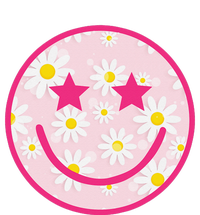 Funny Pink Happy Face Daisy Flower Smile Face Trendy Canvas