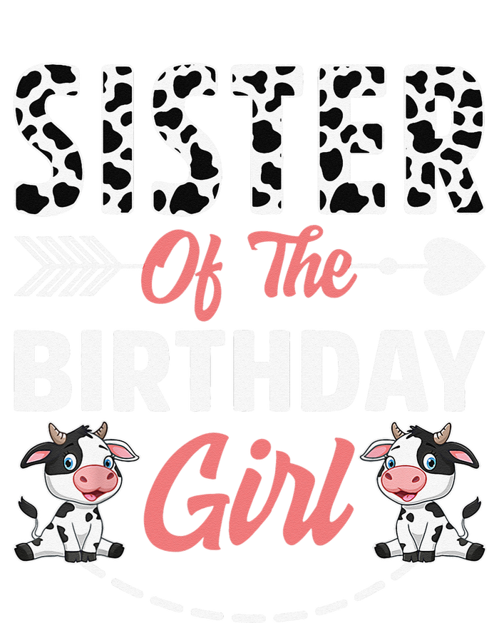 Sister Of The Birthday Cow Birthday Farm Animal Short Acrylic Beanie