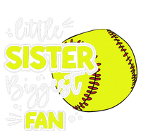 Little Sister Biggest Fan Softball Softball Kids Hoodie