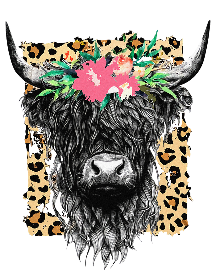 Leopard Floral Highland Cow Heifer Cattles Western Country Sustainable Bucket Hat