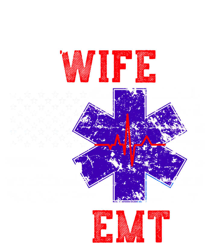 Proud Wife Of An Emt Paramedic Flag Back Print Great Gift Kids Hoodie