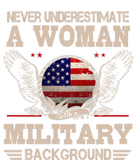 Never Underestimate A Woman With A Military Background Long Sleeve Shirt