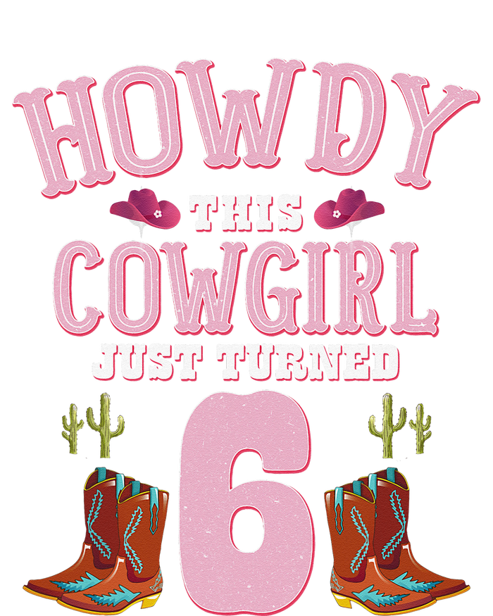 6th Birthday Cow Howdy Western Themed Birthday T-Shirt