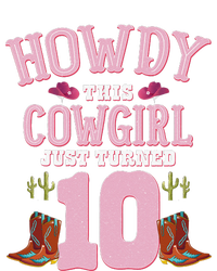 10th Birthday Cow Howdy Western Themed Birthday Ladies PosiCharge Competitor Racerback Tank