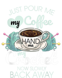 Just Pour Me My Coffee Hand Me My Crochet Kids Hoodie