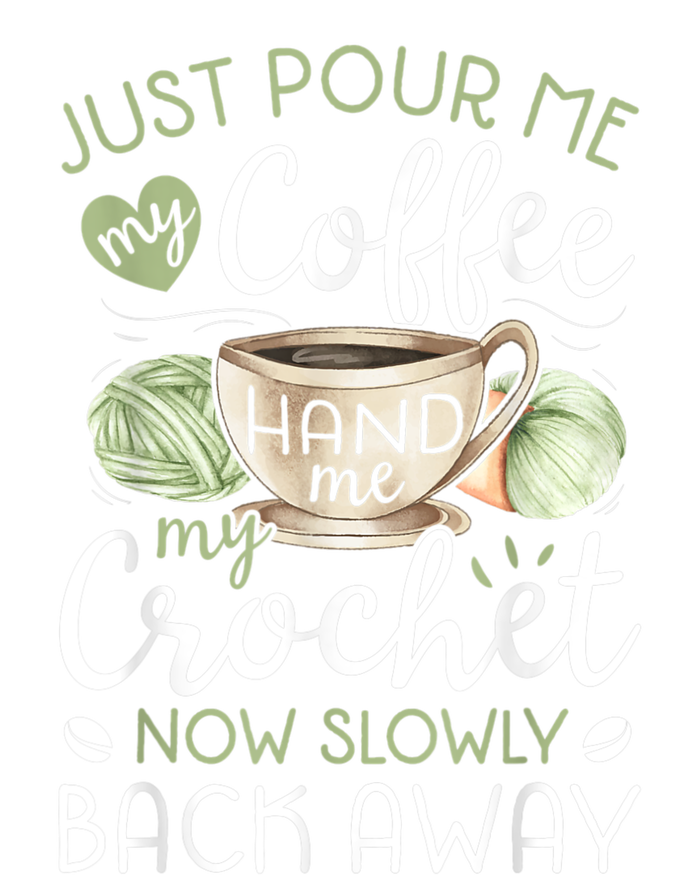 Just Pour Me My Coffee Hand Me My Crochet Funny Crocheting Women's Perfect Tri Tunic Long Sleeve Shirt