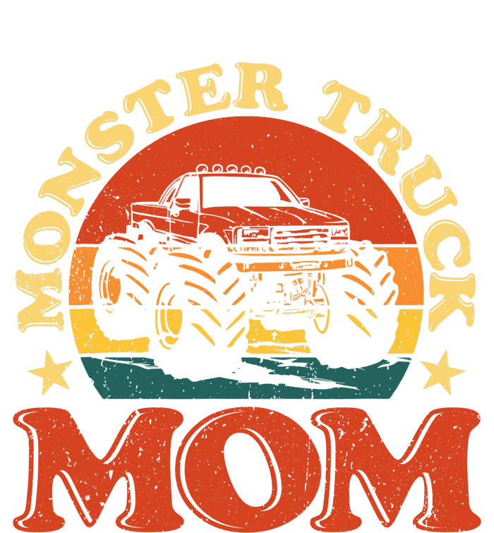 Monster Truck Mom Funny Mother's Day Vintage Monster Truck 7 Panel Mesh Trucker Snapback Hat