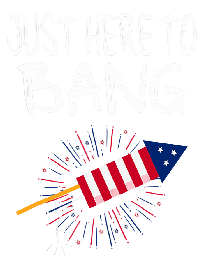 Just Here To Bang Funny Fireworks 4th Of July Coaster