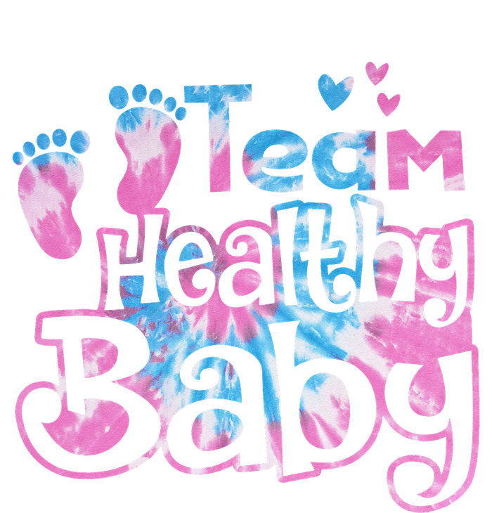 Team Healthy Baby Gender Reveal Party Pink Or Blue Tie Dye Performance Long Sleeve Polo