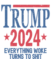 Funny Trump 2024 Everything Woke Turns To Shit Platinum Collection Golf Towel