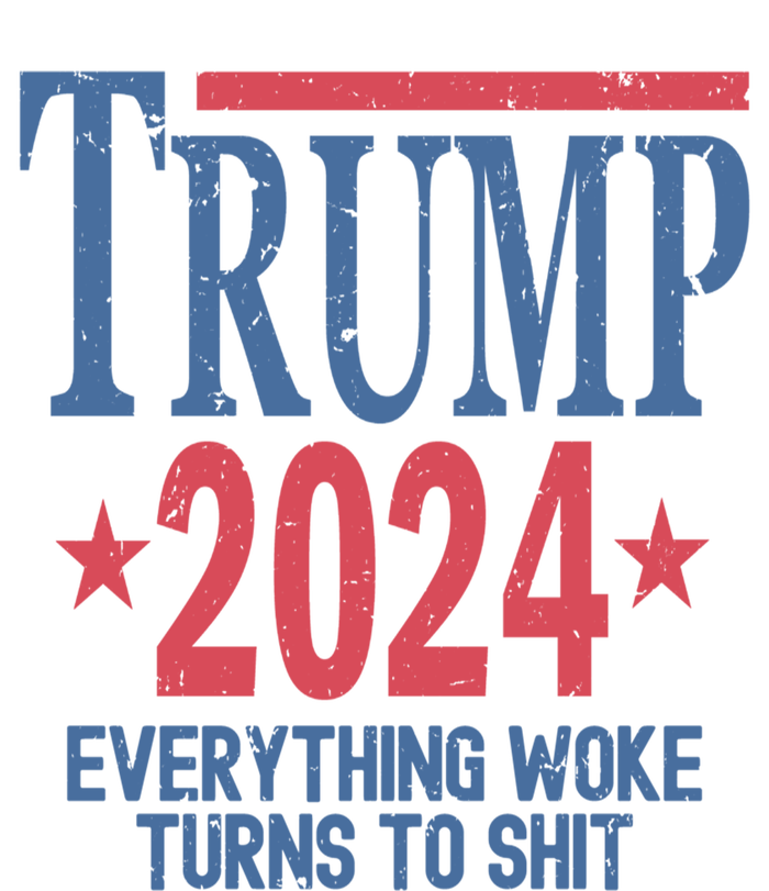 Funny Trump 2024 Everything Woke Turns To Shit Platinum Collection Golf Towel