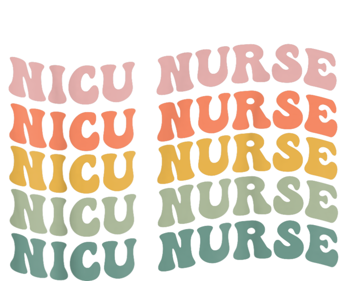 NICU Nurse ICU Neonatal Retro Nursing Team Tiny Humans Tee Full-Length Apron With Pockets