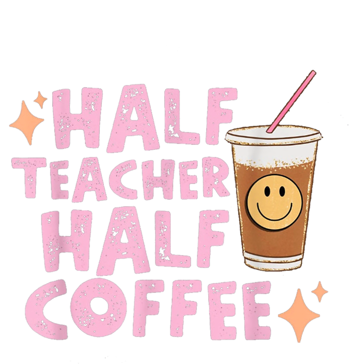 Retro Groovy Half Teacher Half Coffee Happy Teacher's Day T-Shirt