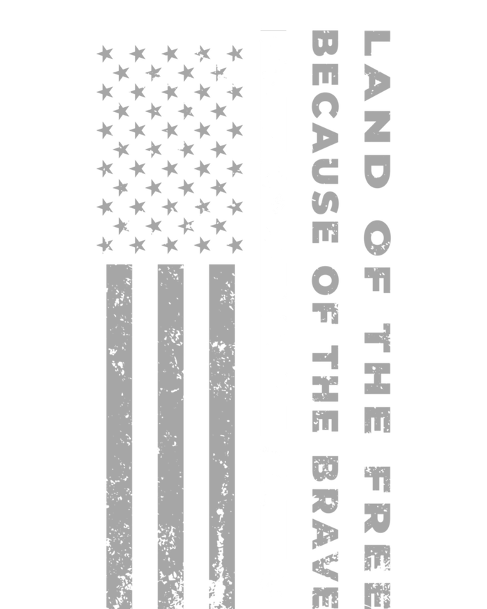 Thin White Line Land Of The Free Because Of The Brave Cute Gift 16 in Basic Backpack