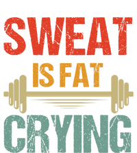 Sweat Is Fat Crying Retro Vintage Workout Gym Fitness Gift Tote Bag