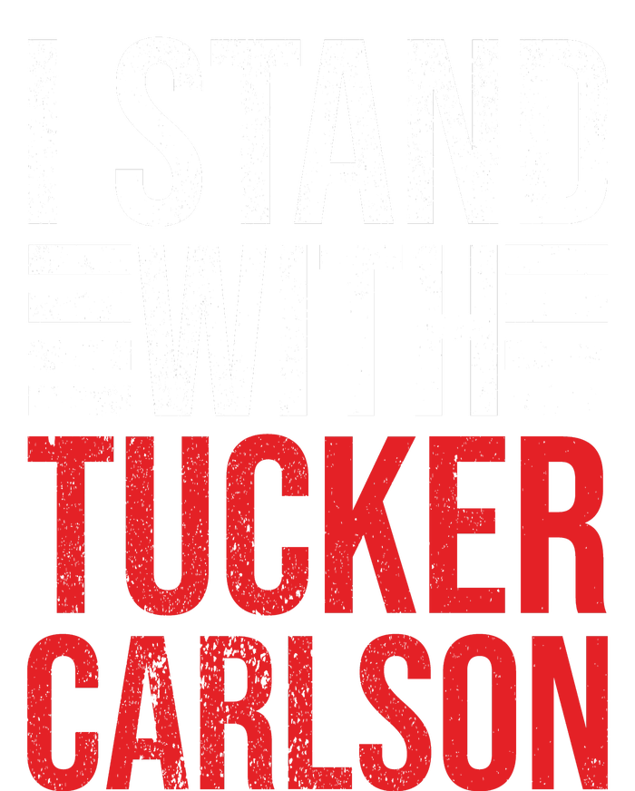 I Stand With Tucker Carlson Vintage Retro 7 Panel Mesh Trucker Snapback Hat