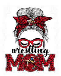 Wrestling Mom Mother's Day Game Day Messy Bun Leopard Gift Tall Hoodie