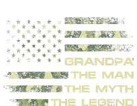 Grandpa The Man The Myth The Legend Fathers Day Camo US Flag Ceramic Star Ornament