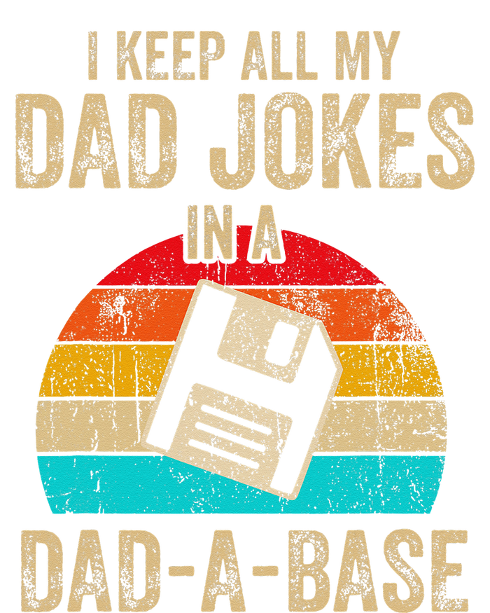 I Keep All My Dad Jokes In A DadABase Vintage Fathers Day Softstyle Adult Sport Polo