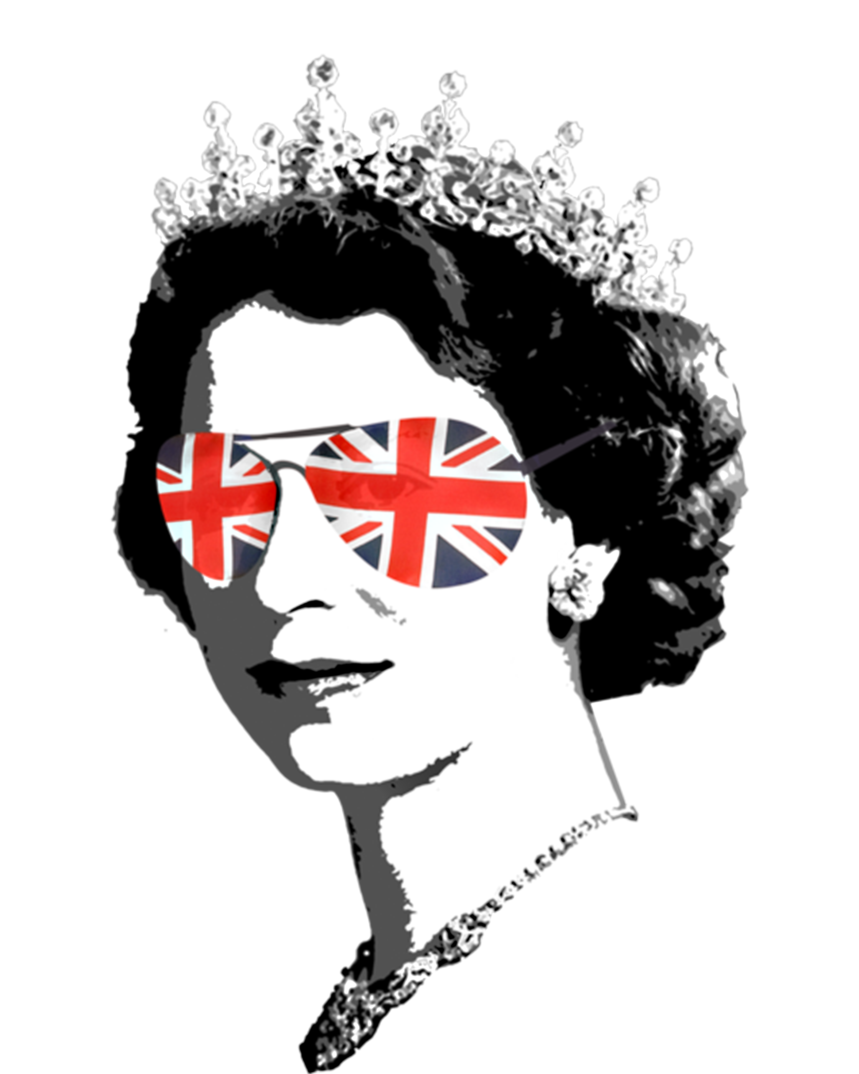 Queen Elizabeth Ii Sunglasses British Crown Union Jack Meme Gift Tank Top