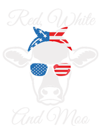 Red White And Moo Patriotic Cow Usa Flag Funny 4th Of July Gift T-Shirt