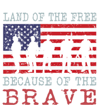 Vintage American Flag Land Of The Free Because Of The Brave Cute Gift T-Shirt