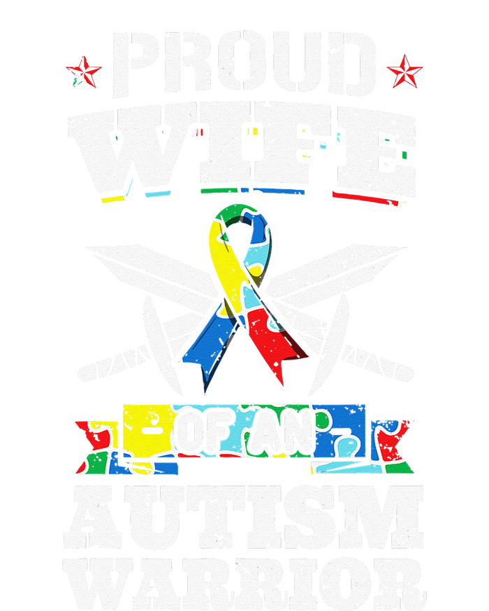 Proud Wife Of An Autism Warrior Autistic Awareness Ribbon Kids Hoodie