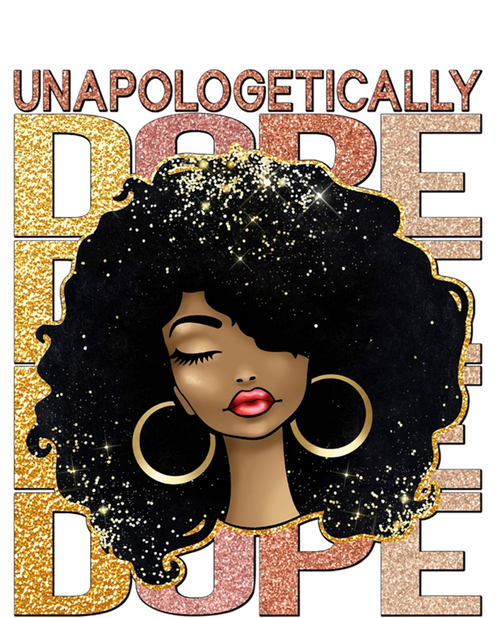 Unapologetically Dope Melanin Afro Queen Black History Month Gift V-Neck T-Shirt