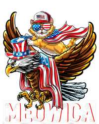 Meowica Cat Bald Eagle 4th Of July Patriotic American Flag Gift T-Shirt