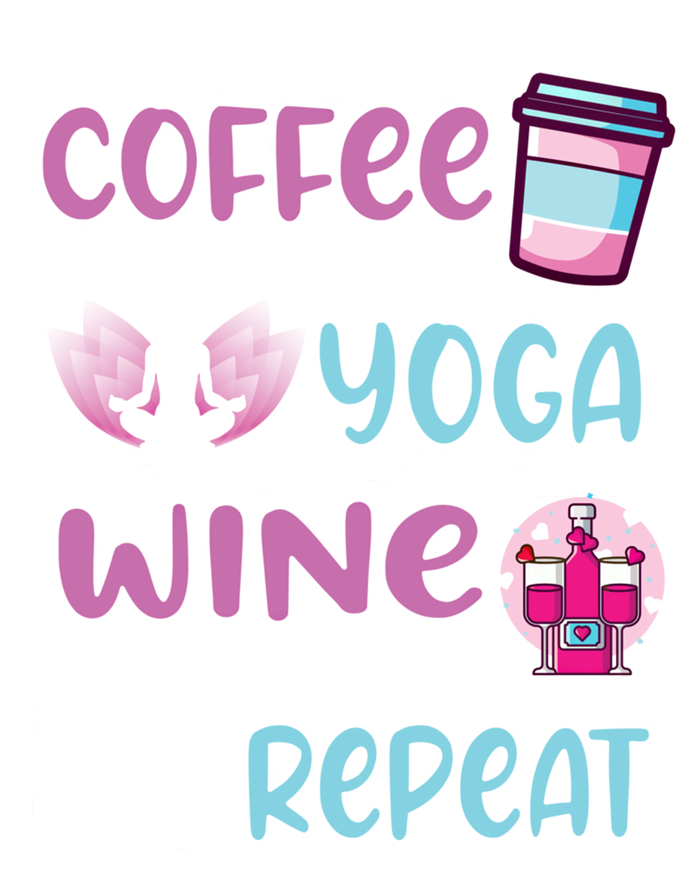 Coffee Yoga And Wine Repeat Yoga Meaningful Gift Tie-Dye Long Sleeve Shirt