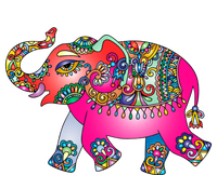 Colorful Indian Elephant Tribal Cute Gift Dala Art Cute Gift Yoga Namaste Gift T-Shirt