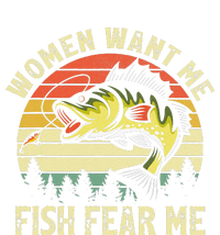 Vintage Women Want Me Fish Bass Fear Me Funny Lover Fishing T-Shirt