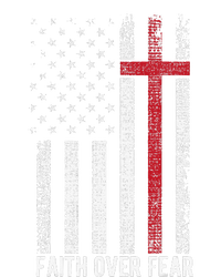 Faith Over Fear American USA Flag Christian Cross Jesus T-Shirt