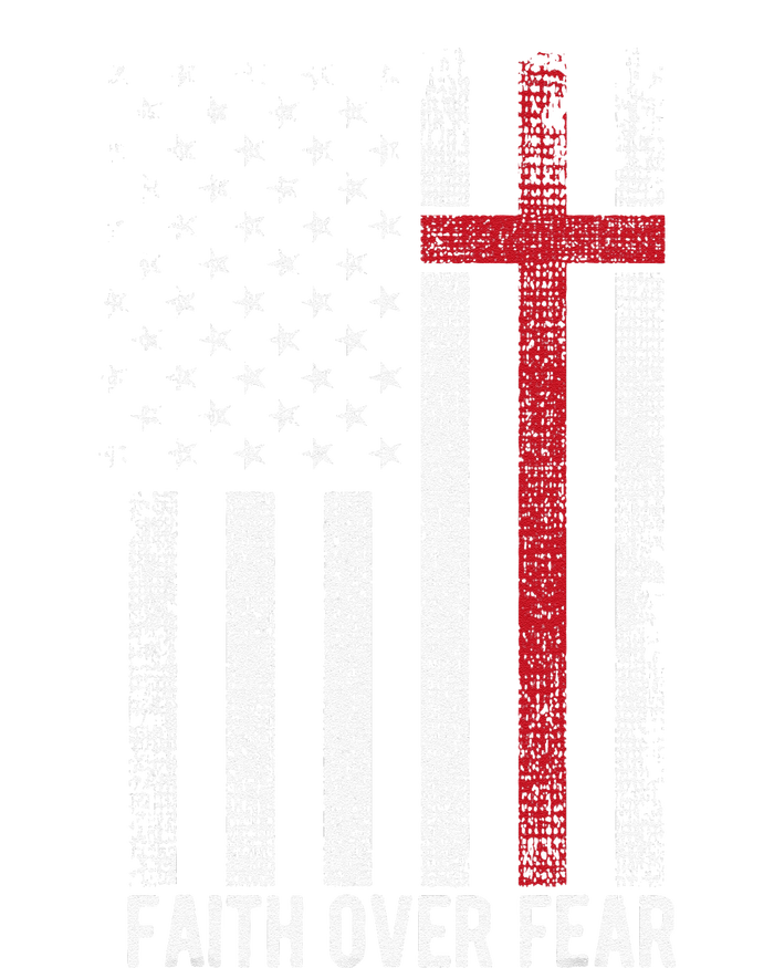 Faith Over Fear American USA Flag Christian Cross Jesus T-Shirt