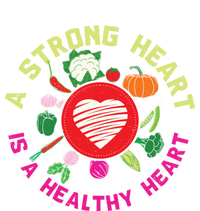 A Strong Heart Is A Healthy Heart Vegan Fitness Health Sport Funny Gift Women's Flannel Pajama Set