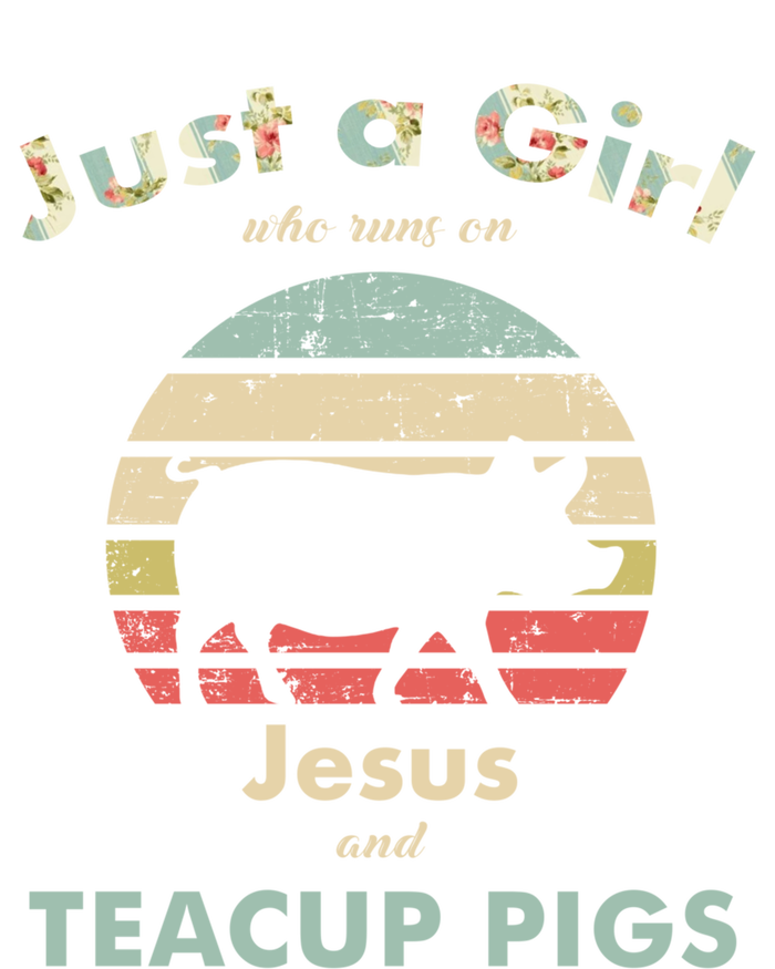 Just A Who Runs On Jesus And Teacup Pigs Gift Stripe Pom Pom Beanie