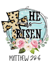 He Is Risen Jesus Christian Happy Easter Floral Wreath Women Long Sleeve Shirt