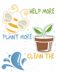 Help The Bees Plant More Trees Clean The Seas Earth Day Meaningful Gift Kids Long Sleeve Shirt