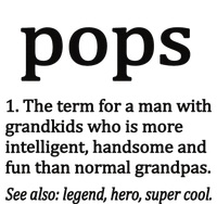 Pops Definition Funny Pops Grandpa Full-Length Apron With Pockets