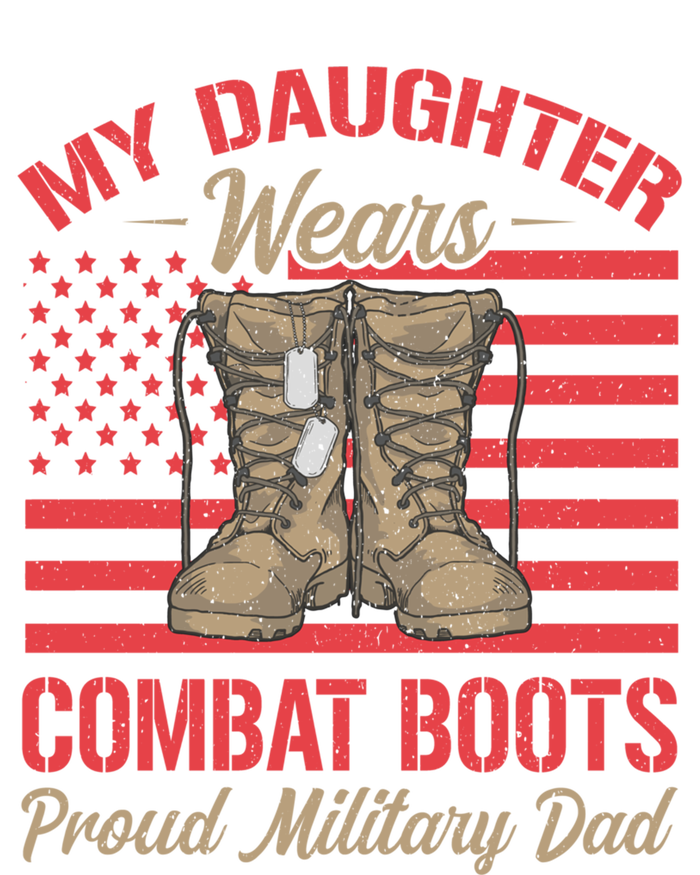 My Daughter Wears Combat Boots Usa Flag Proud Army Dad Gift Pom Pom 12in Knit Beanie