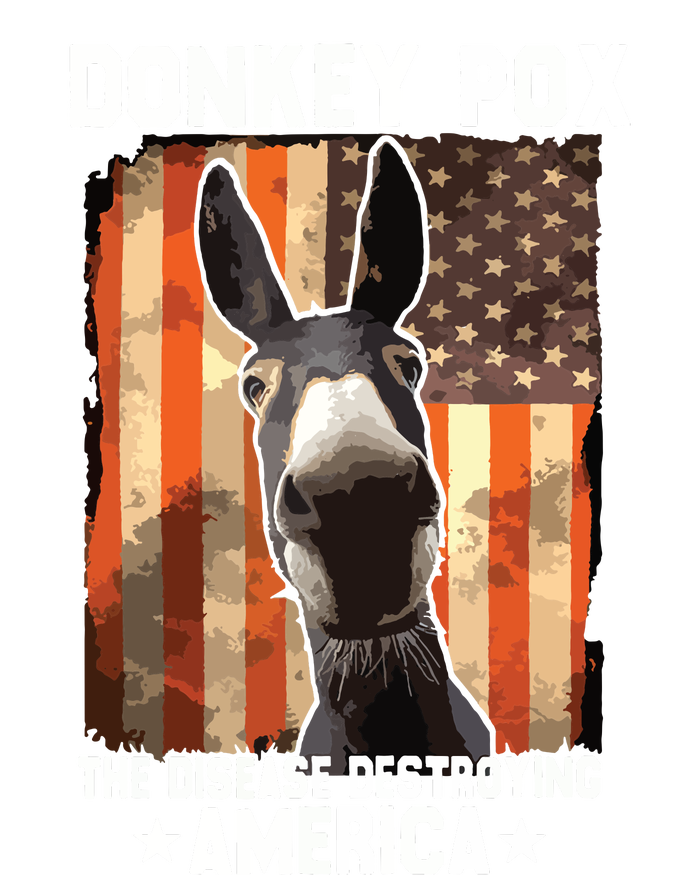 Donkey Pox The Disease Destroying America Donkeypox Funny Women's Racerback Tank