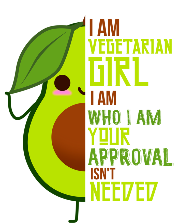 Avocado Lover I Am Vegetarian Strong Positive Cool Gift Full-Length Apron With Pockets